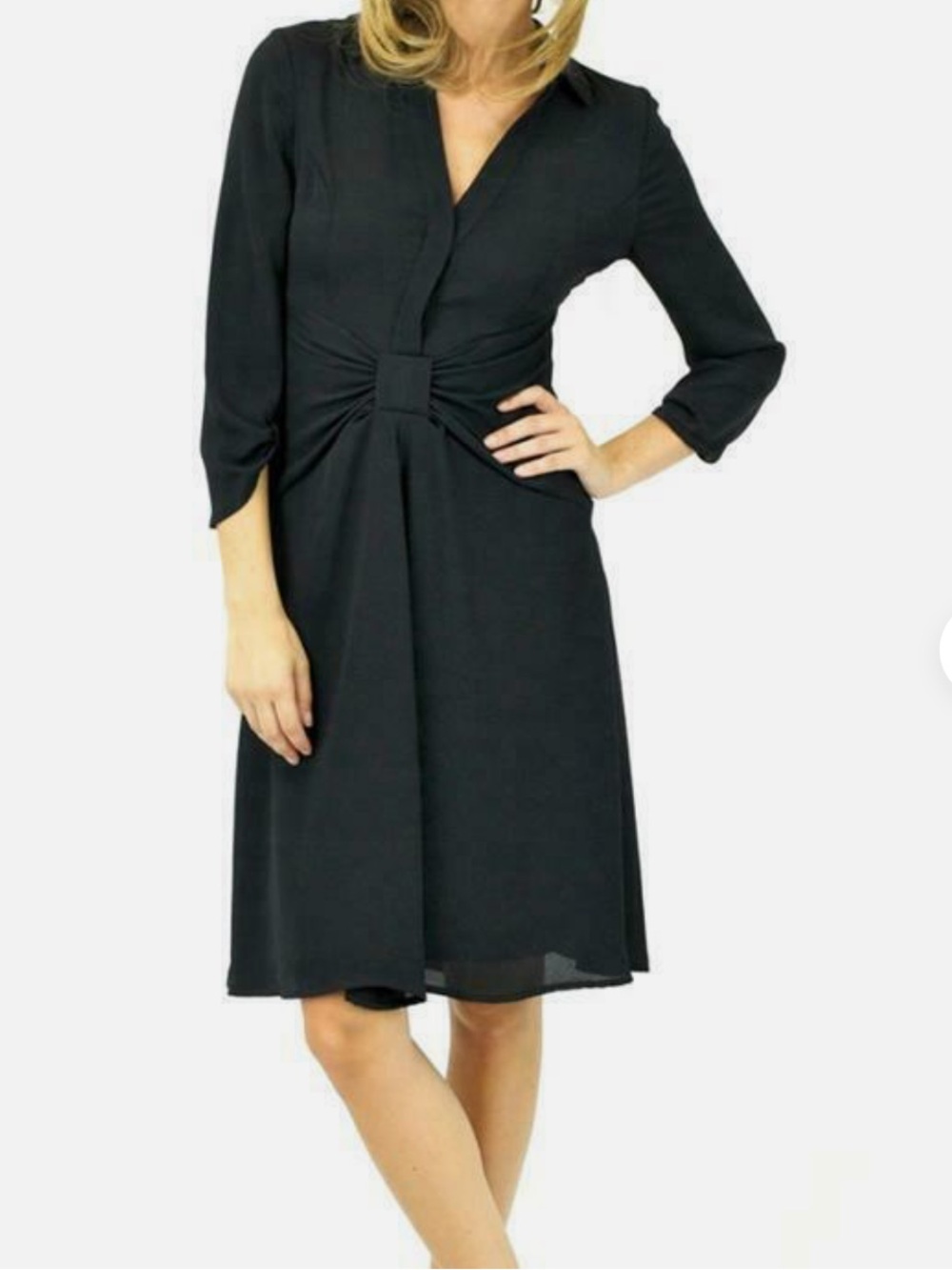 BCBGMAXAZRIA Tazar Black Shirtdress